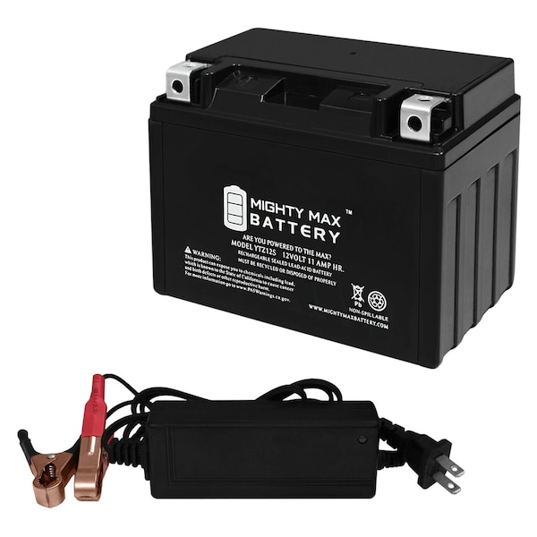 Mighty Max Battery YTZ12S Replacement Battery for Centennial CTZ12S+ 12V 2Amp Charger MAX3969358 - main